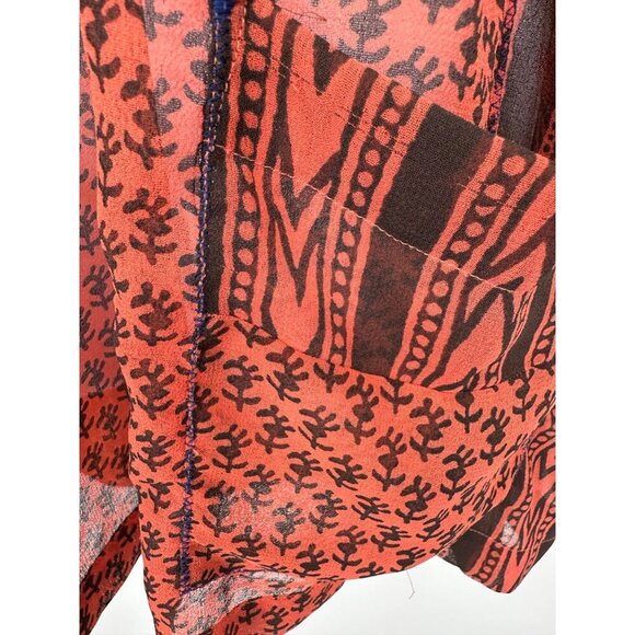 Free People Women’s Feather In The Wind Sheer Print Beaded Tunic Size M - Picture 7 of 12